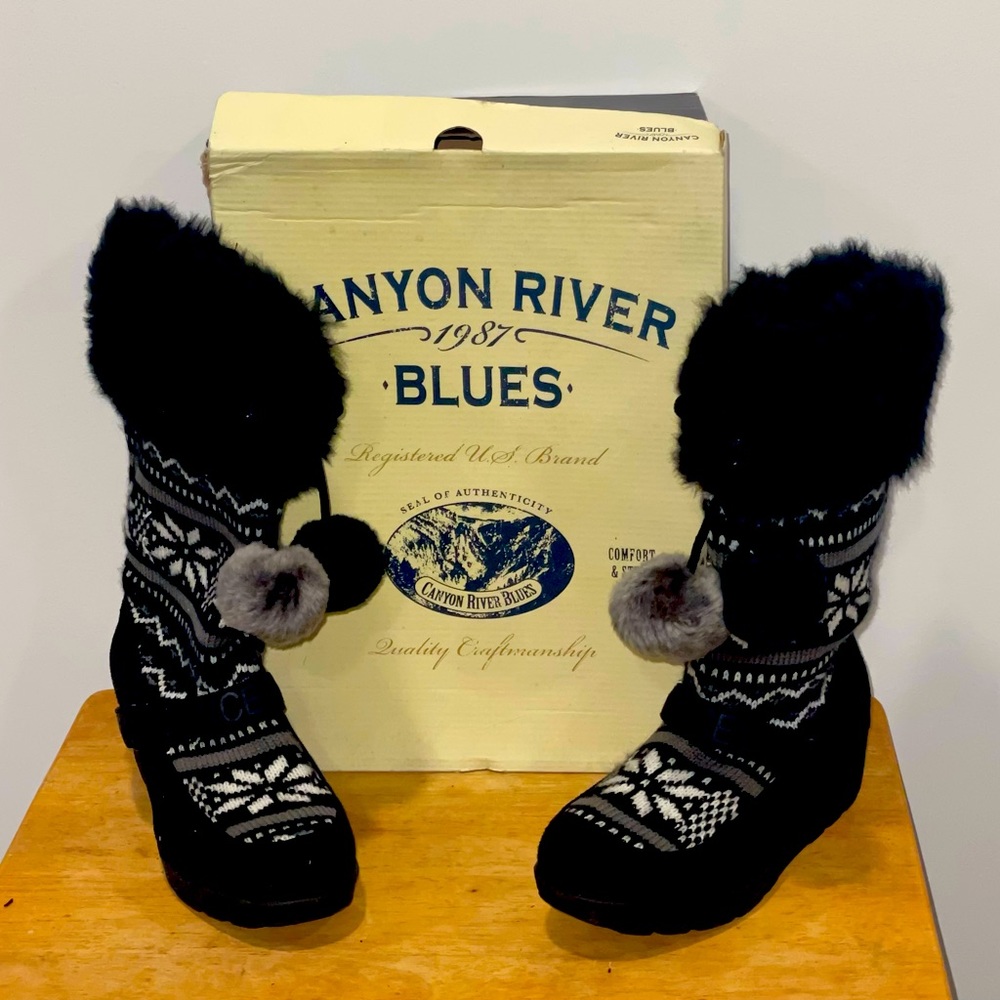 Sears Canyon River Blues Y2K boots (Samara) Girls size 4